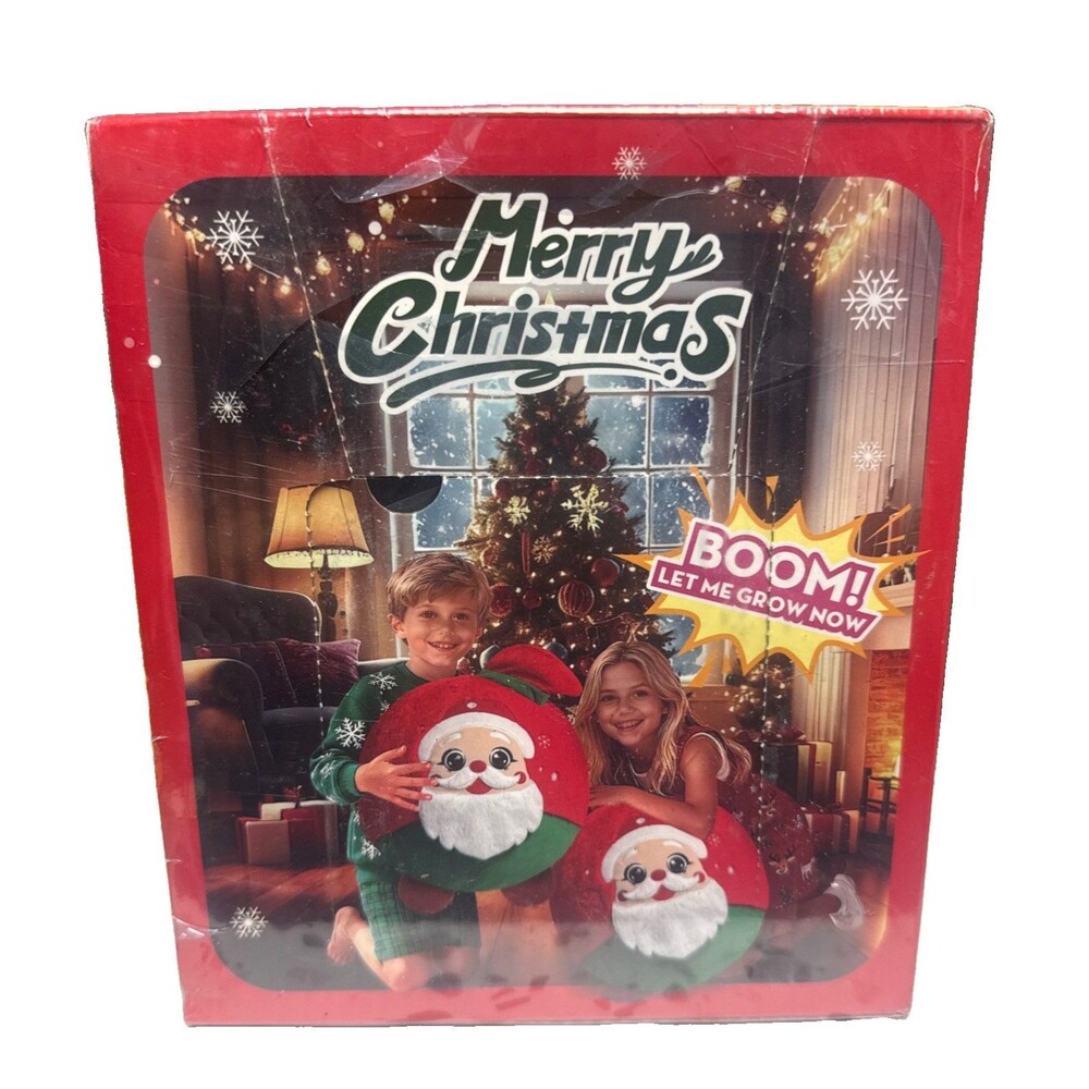 CHRISTMAS Inflatable PLUSH Toy Ball With Pump FOR AGES 3+ 19.7"